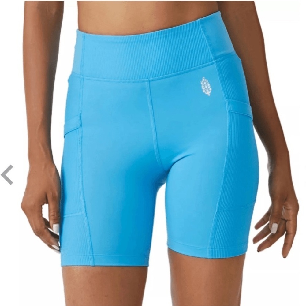 FP Movement by Free People Instant Replay High-Waisted Shorts in blue size XS